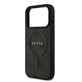 Guess Guess iPhone 17 Pro/iPhone 18 Pro Coque arrière MagSafe similicuir PU Logo 4G classique - Noir