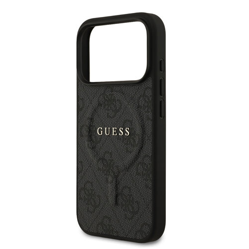 Guess Guess iPhone 17 Pro/iPhone 18 Pro Handyhülle MagSafe PU-Kunstleder Klassisches 4G-Logo - Schwarz