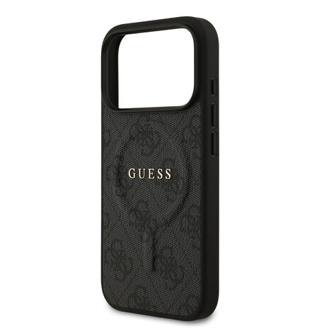 Guess Guess iPhone 17 Pro Back-Cover hul - Magsafe PU Leather - 4G Classic Logo - Schwarz Guess Guess iPhone 17 Pro Back-Cover hul - Magsafe PU Leather - 4G Classic Logo - Schwarz