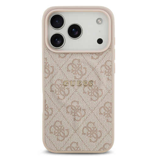 Guess Guess iPhone 17 Pro/iPhone 18 Pro Handyhülle MagSafe PU-Kunstleder Klassisches 4G-Logo - Rosa