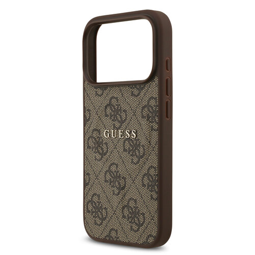Guess Guess iPhone 17 Pro/iPhone 18 Pro Handyhülle MagSafe PU-Kunstleder Klassisches 4G-Logo - Braun