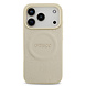 Guess Guess iPhone 17 Pro Back cover case - Magsafe PU Leather - Peony Hot Stamp - Beige