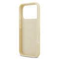 Guess Guess iPhone 17 Pro/iPhone 18 Pro Handyhülle MagSafe PU-Kunstleder Geprägtes Pfingstrosenmotiv - Beige
