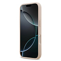 Guess Guess iPhone 17 Pro/iPhone 18 Pro Coque arrière MagSafe similicuir PU Motif pivoine estampé à chaud - Rose