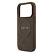 Guess Guess iPhone 17 Pro Back cover case - Magsafe PU Leather - Peony Hot Stamp - Brown