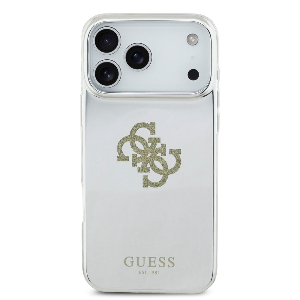 Guess Guess iPhone 17 Pro Max Back-Cover hul - MagSafe - Mirror Case With Big 4G Glittern Logo - Gold Guess Guess iPhone 17 Pro Max Back-Cover hul - MagSafe - Mirror Case With Big 4G Glittern Logo - Gold