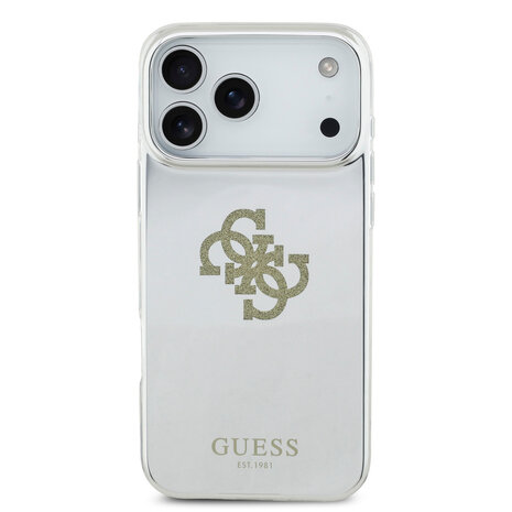 Guess Guess iPhone 17 Pro Max Back cover coque - Or - MagSafe - Mirror Case With Big 4G Glittern Logo