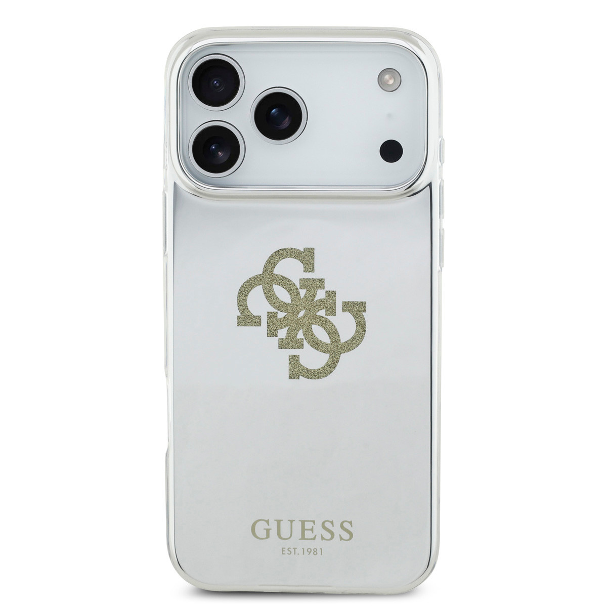 Guess Guess iPhone 17 Pro Max Backcover hoesje - MagSafe - Mirror Case With Big 4G Glittern Logo - Goud, foto 2 van 6