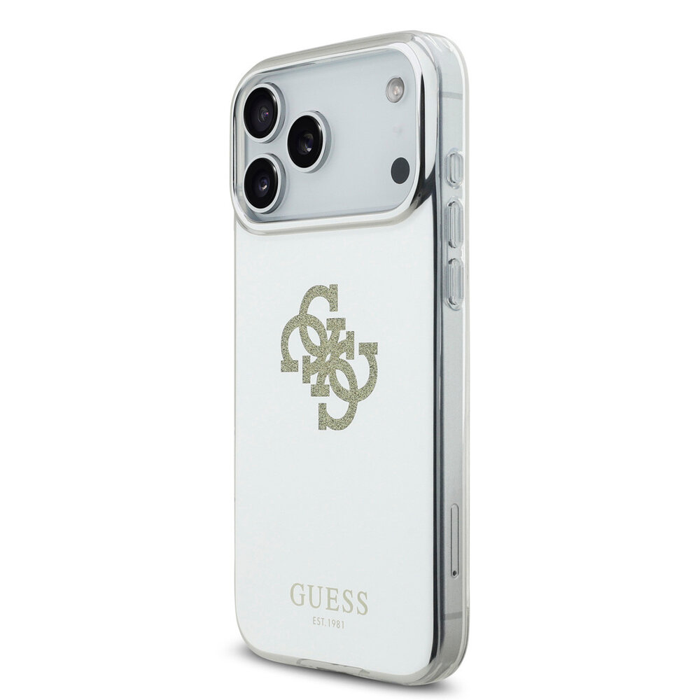 Guess Guess iPhone 17 Pro Max Back-Cover hul - MagSafe - Mirror Case With Big 4G Glittern Logo - Gold Guess Guess iPhone 17 Pro Max Back-Cover hul - MagSafe - Mirror Case With Big 4G Glittern Logo - Gold