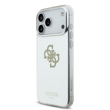 Guess Guess iPhone 17 Pro Max Back cover coque - Or - MagSafe - Mirror Case With Big 4G Glittern Logo