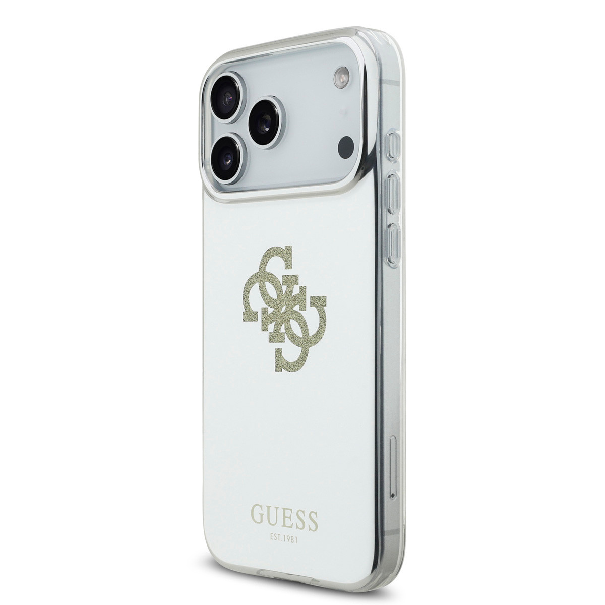 Guess Guess iPhone 17 Pro Max Backcover hoesje - MagSafe - Mirror Case With Big 4G Glittern Logo - Goud, foto 3 van 6
