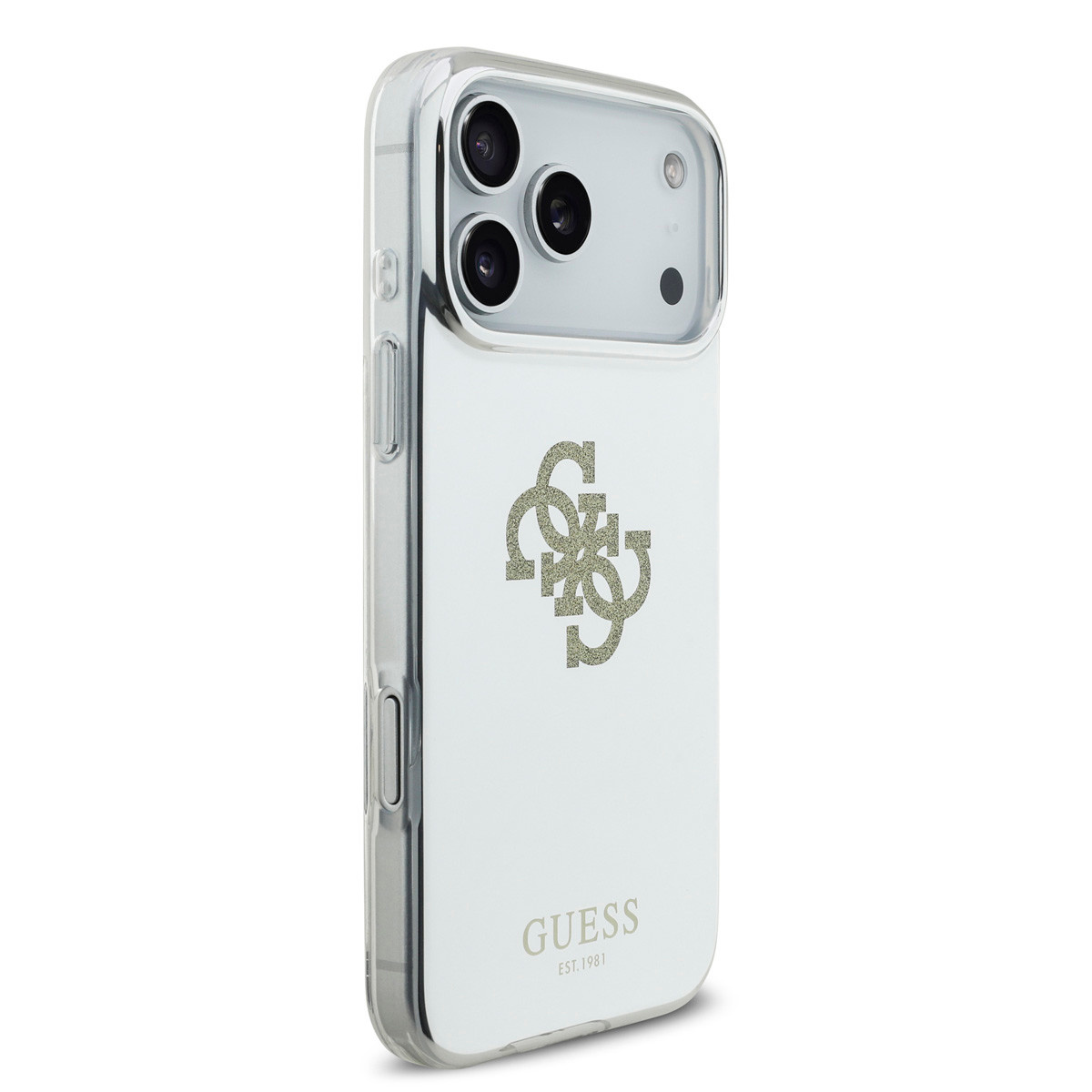 Guess Guess iPhone 17 Pro Max Backcover hoesje - MagSafe - Mirror Case With Big 4G Glittern Logo - Goud, foto 4 van 6