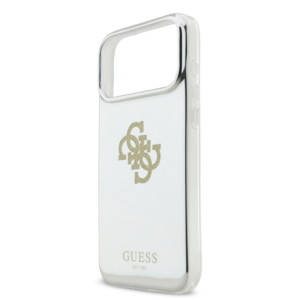 Guess Guess iPhone 17 Pro Max Backcover hoesje - MagSafe - Mirror Case With Big 4G Glittern Logo - Goud
