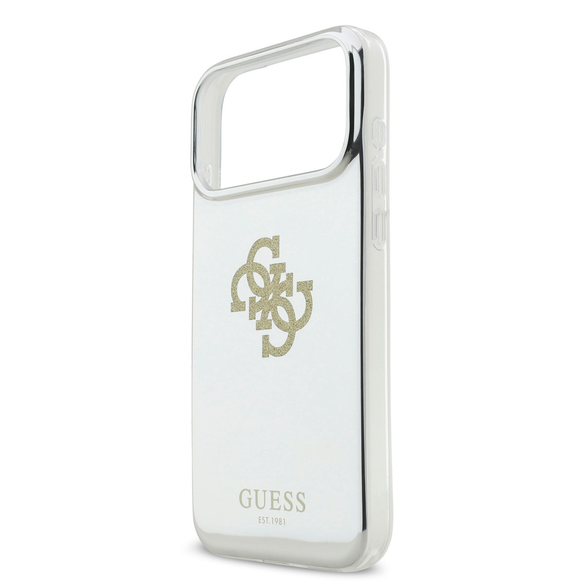 Guess Guess iPhone 17 Pro Max Backcover hoesje - MagSafe - Mirror Case With Big 4G Glittern Logo - Goud, foto 5 van 6