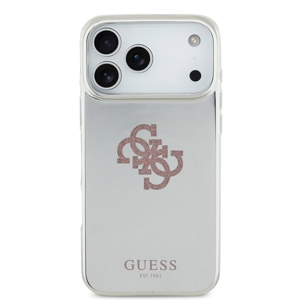 Guess Guess iPhone 17 Pro Max Backcover hoesje - MagSafe - Mirror Case With Big 4G Glittern Logo - Roze