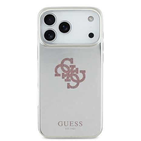 Guess Guess iPhone 17 Pro Max Back cover coque - Rose - MagSafe - Mirror Case With Big 4G Glittern Logo