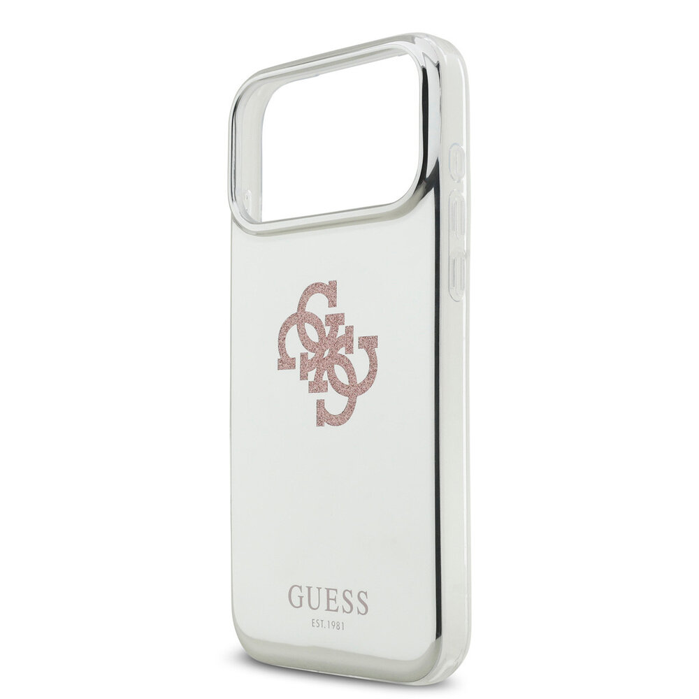 Guess Guess iPhone 17 Pro Max Back cover coque - Rose - MagSafe - Mirror Case With Big 4G Glittern Logo