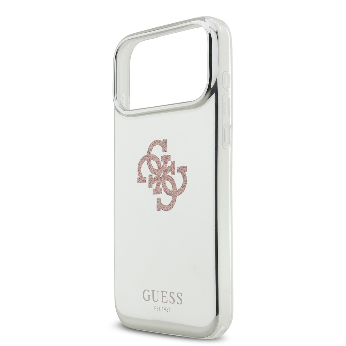 Guess Guess iPhone 17 Pro Max Backcover hoesje - MagSafe - Mirror Case With Big 4G Glittern Logo - Roze, foto 5 van 6