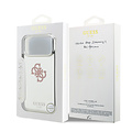 Guess Guess iPhone 17 Pro Max/iPhone 18 Pro Max Coque arrière MagSafe Finition miroir avec grand logo 4G à paillettes - Rose