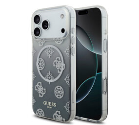 Guess Guess iPhone 17 Pro Max Back-Cover hul - MagSafe - Gradient Peony & Glitter Pattern - Schwarz