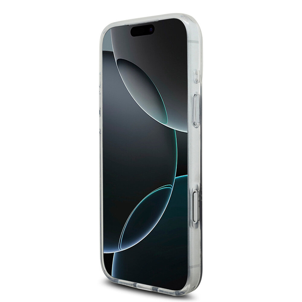 Guess Guess iPhone 17 Pro Max Back-Cover hul - MagSafe - Gradient Peony & Glitter Pattern - Schwarz Guess Guess iPhone 17 Pro Max Back-Cover hul - MagSafe - Gradient Peony & Glitter Pattern - Schwarz