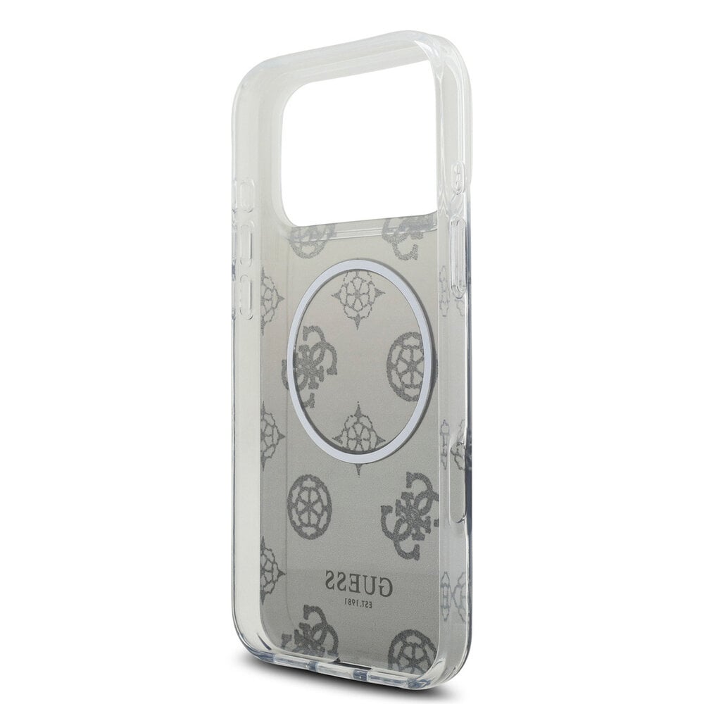 Guess Guess iPhone 17 Pro Max Back cover case - MagSafe - Gradient Peony & Glitter Pattern - Black Guess Guess iPhone 17 Pro Max Back cover case - MagSafe - Gradient Peony & Glitter Pattern - Black