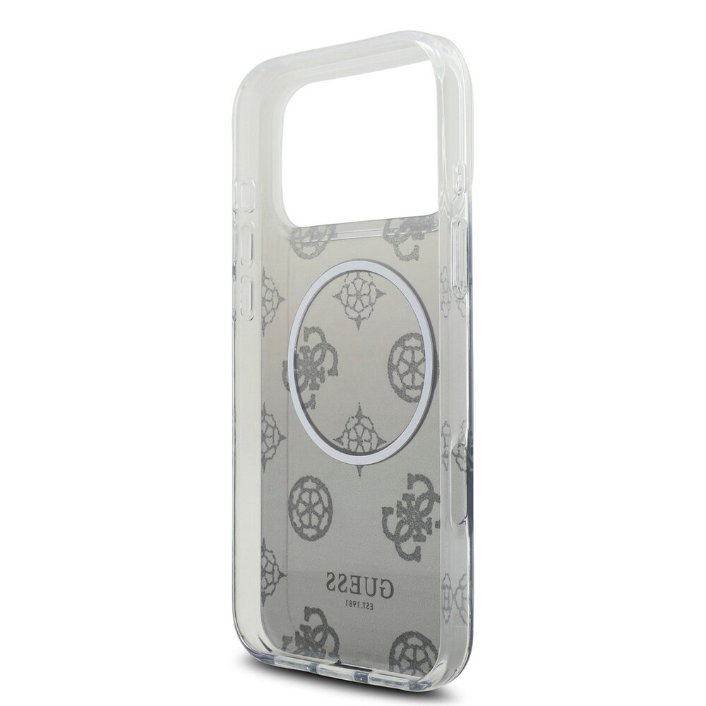 Guess Guess iPhone 17 Pro Max Back-Cover hul - MagSafe - Gradient Peony & Glitter Pattern - Schwarz Guess Guess iPhone 17 Pro Max Back-Cover hul - MagSafe - Gradient Peony & Glitter Pattern - Schwarz