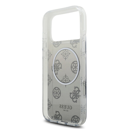 Guess Guess iPhone 17 Pro Max/iPhone 18 Pro Max Handyhülle MagSafe Pfingstrosenmotiv mit Farbverlauf und Glitzer - Schwarz