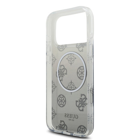 Guess Guess iPhone 17 Pro Max Back-Cover hul - MagSafe - Gradient Peony & Glitter Pattern - Schwarz Guess Guess iPhone 17 Pro Max Back-Cover hul - MagSafe - Gradient Peony & Glitter Pattern - Schwarz