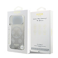 Guess Guess iPhone 17 Pro Max/iPhone 18 Pro Max Handyhülle MagSafe Pfingstrosenmotiv mit Farbverlauf und Glitzer - Schwarz