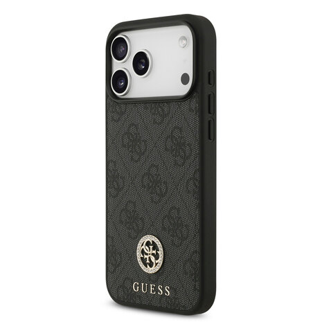 Guess Guess iPhone 17 Pro Max Back-Cover hul - MagSafe - 4G Strass Logo - Schwarz Guess Guess iPhone 17 Pro Max Back-Cover hul - MagSafe - 4G Strass Logo - Schwarz