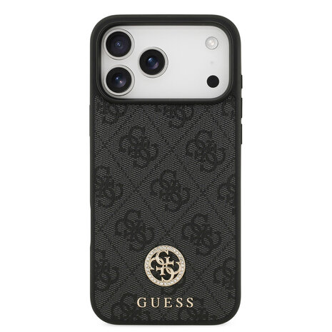 Guess Guess iPhone 17 Pro Max Back cover coque - Noir - MagSafe - 4G Strass Logo Guess Guess iPhone 17 Pro Max Back cover coque - Noir - MagSafe - 4G Strass Logo