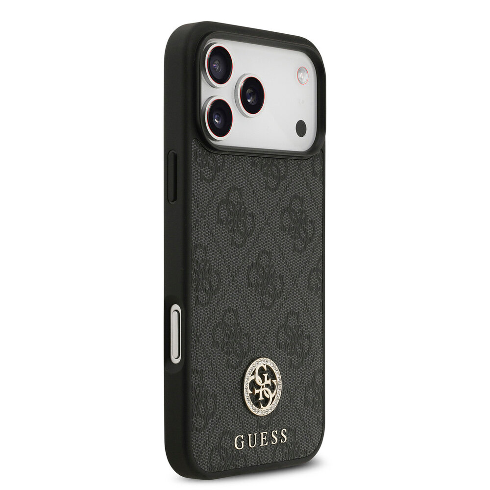 Guess Guess iPhone 17 Pro Max Back-Cover hul - MagSafe - 4G Strass Logo - Schwarz Guess Guess iPhone 17 Pro Max Back-Cover hul - MagSafe - 4G Strass Logo - Schwarz