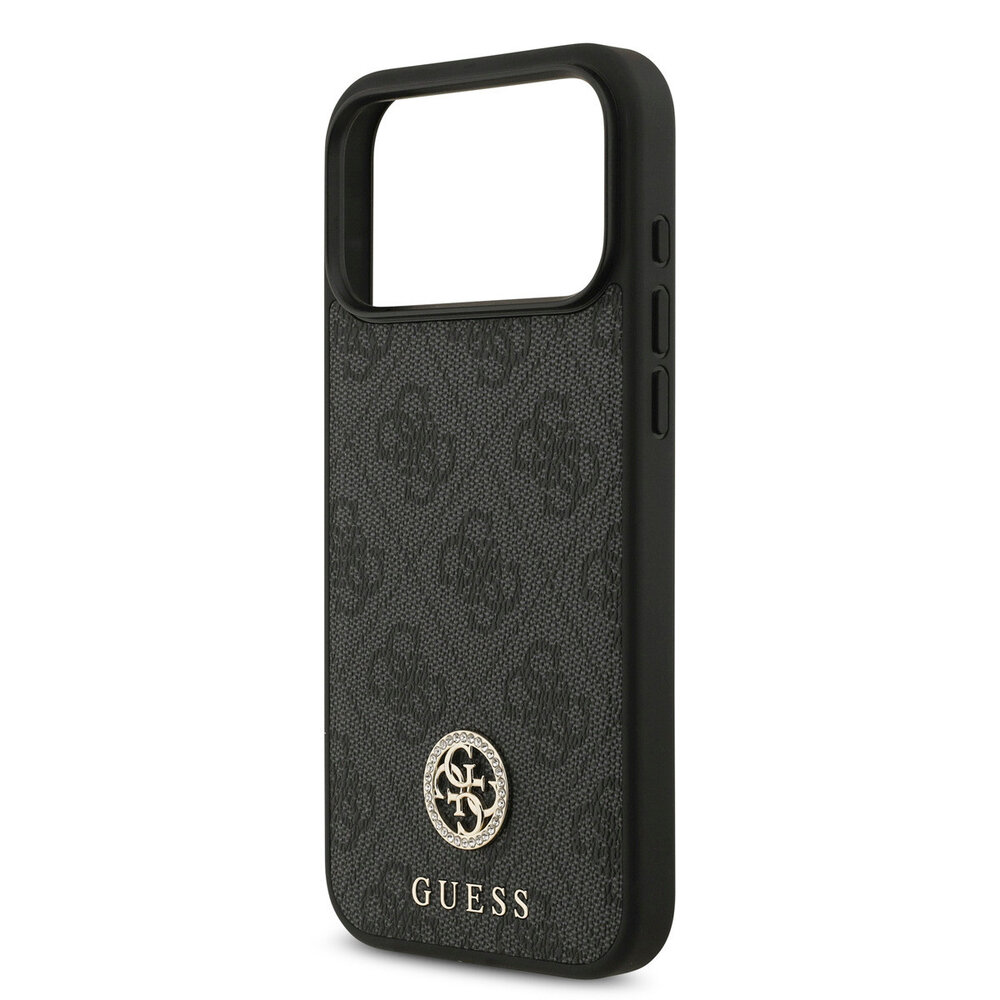 Guess Guess iPhone 17 Pro Max Backcover hoesje - MagSafe - 4G Strass Logo - Zwart