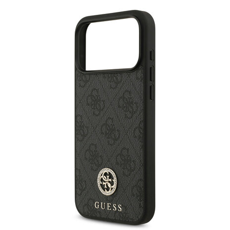 Guess Guess iPhone 17 Pro Max Back-Cover hul - MagSafe - 4G Strass Logo - Schwarz Guess Guess iPhone 17 Pro Max Back-Cover hul - MagSafe - 4G Strass Logo - Schwarz