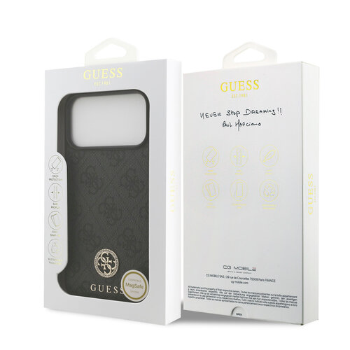 Guess Guess iPhone 17 Pro Max/iPhone 18 Pro Max Handyhülle MagSafe 4G-Logo mit Strass - Schwarz