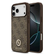 Guess Guess iPhone 17 Pro Max Back cover case - MagSafe - 4G Strass Logo - Brown
