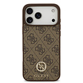 Guess Guess iPhone 17 Pro Max/iPhone 18 Pro Max Coque arrière MagSafe Logo 4G en strass - Marron