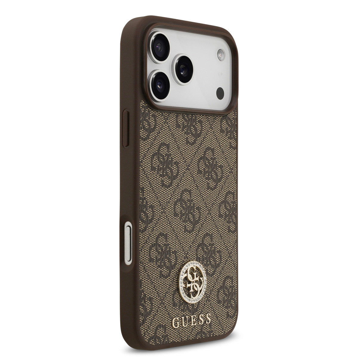 Guess Guess iPhone 17 Pro Max Backcover hoesje - MagSafe - 4G Strass Logo - Bruin, foto 4 van 6