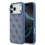 Guess Guess iPhone 17 Pro Max Back cover case - Magsafe PU Leather - 4G Classic Logo - Blue Guess Guess iPhone 17 Pro Max Back cover case - Magsafe PU Leather - 4G Classic Logo - Blue