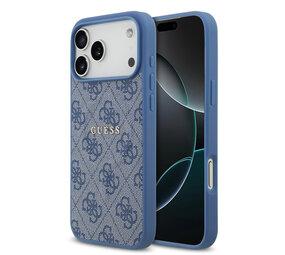 Guess Guess iPhone 17 Pro Max Back cover case - Magsafe PU Leather - 4G Classic Logo - Blue Guess Guess iPhone 17 Pro Max Back cover case - Magsafe PU Leather - 4G Classic Logo - Blue