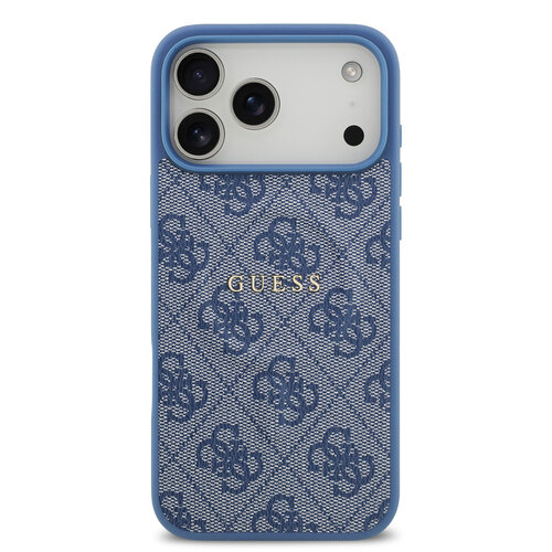 Guess Guess iPhone 17 Pro Max/iPhone 18 Pro Max Handyhülle MagSafe PU-Kunstleder Klassisches 4G-Logo - Blau