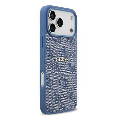 Guess Guess iPhone 17 Pro Max Back cover case - Magsafe PU Leather - 4G Classic Logo - Blue