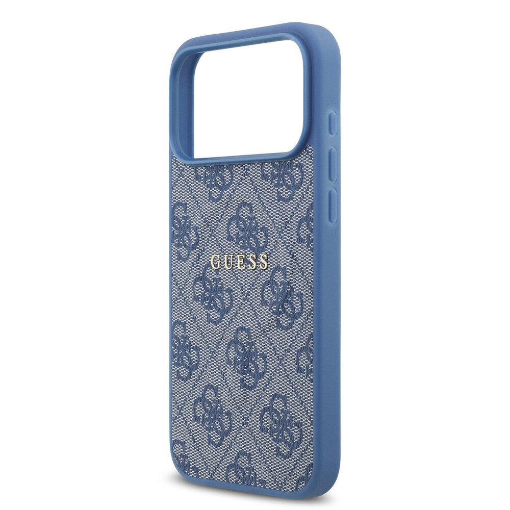 Guess Guess iPhone 17 Pro Max Back-Cover hul - Magsafe PU Leather - 4G Classic Logo - Blau Guess Guess iPhone 17 Pro Max Back-Cover hul - Magsafe PU Leather - 4G Classic Logo - Blau