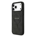 Guess Guess iPhone 17 Pro Max/iPhone 18 Pro Max Coque arrière MagSafe similicuir PU Logo 4G classique - Noir