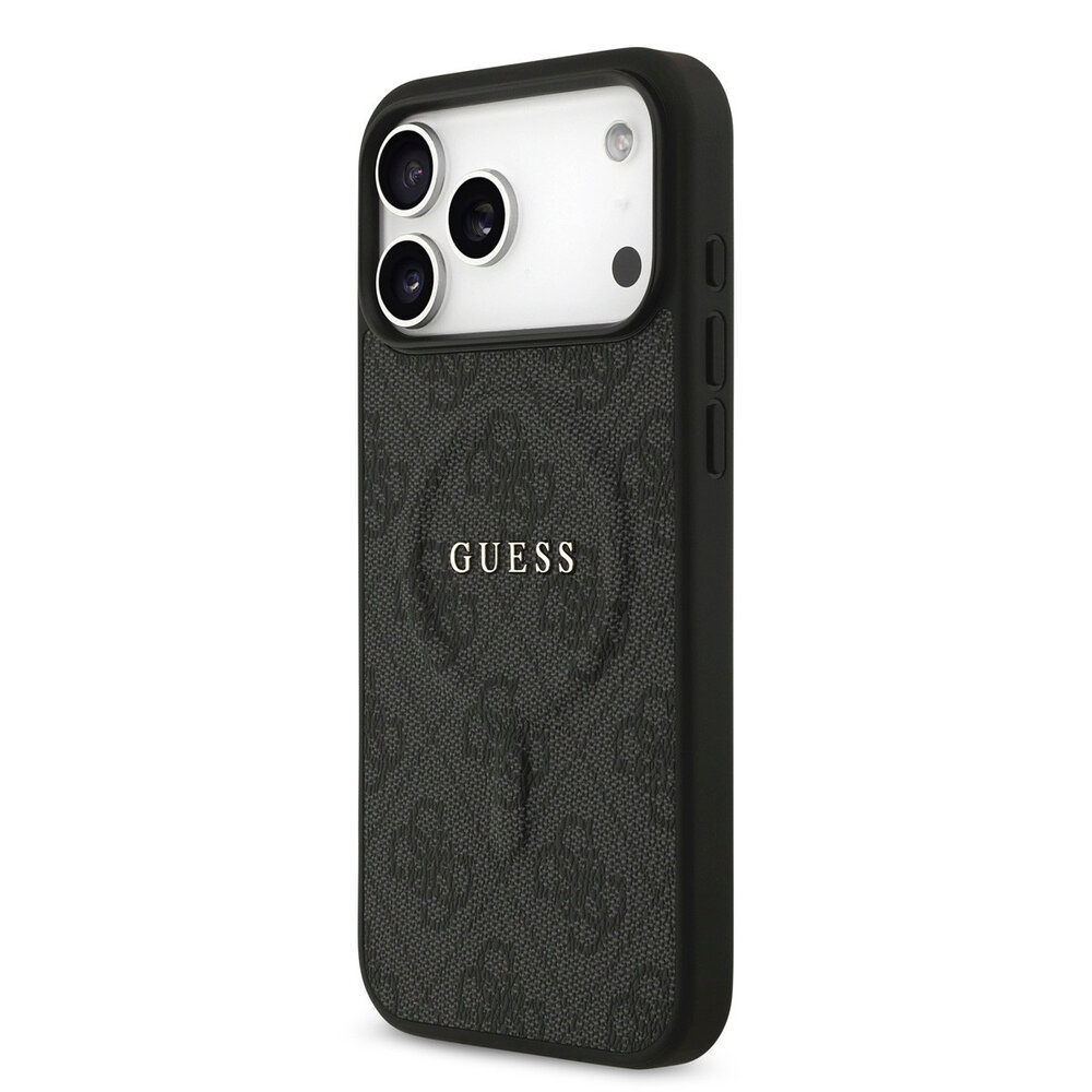 Guess Guess iPhone 17 Pro Max Back cover case - Magsafe PU Leather - 4G Classic Logo - Black