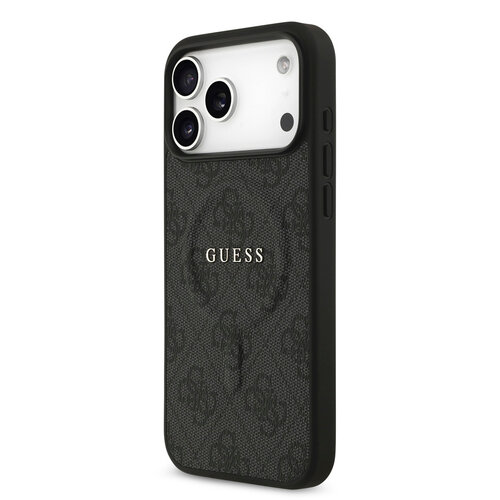 Guess Guess iPhone 17 Pro Max/iPhone 18 Pro Max Coque arrière MagSafe similicuir PU Logo 4G classique - Noir