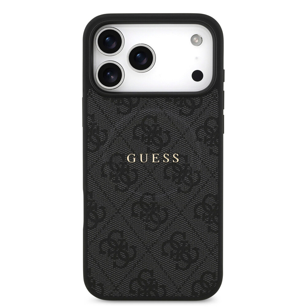 Guess Guess iPhone 17 Pro Max Back cover coque - Noir - Magsafe PU Leather - 4G Classic Logo