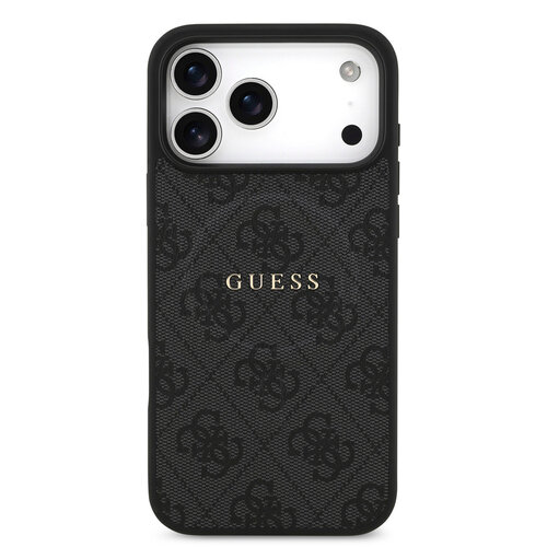 Guess Guess iPhone 17 Pro Max/iPhone 18 Pro Max Coque arrière MagSafe similicuir PU Logo 4G classique - Noir