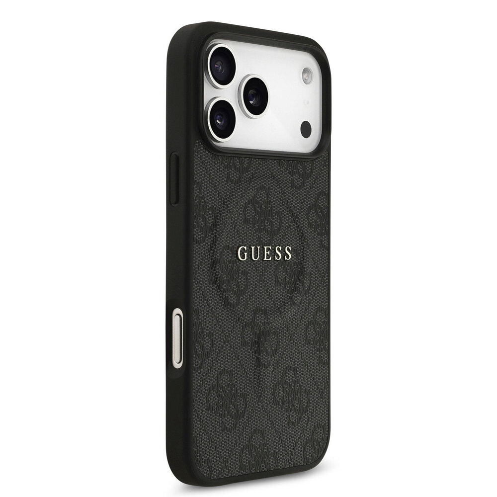 Guess Guess iPhone 17 Pro Max Back cover case - Magsafe PU Leather - 4G Classic Logo - Black